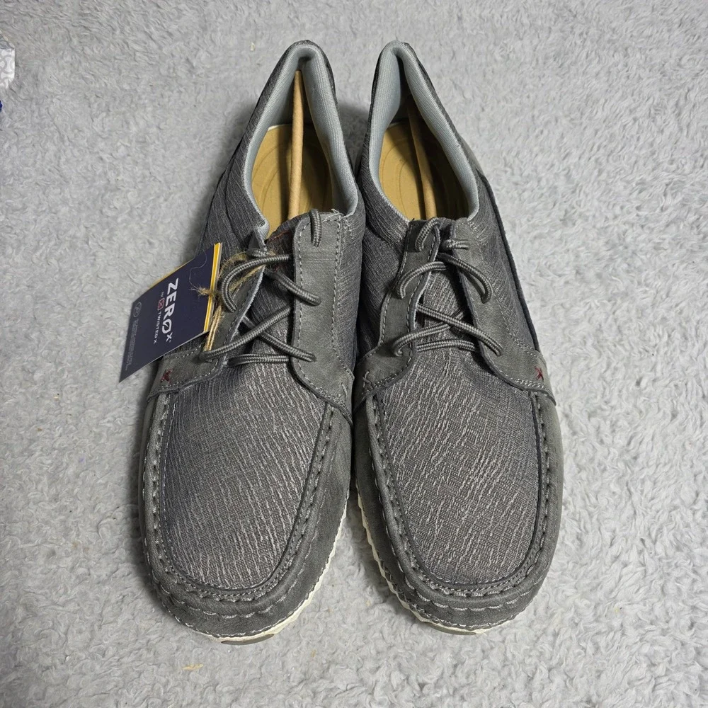 Twisted X Zero X Mens Moccasin Shoes Gray Leather‎ Driving Moccasins Mens 14